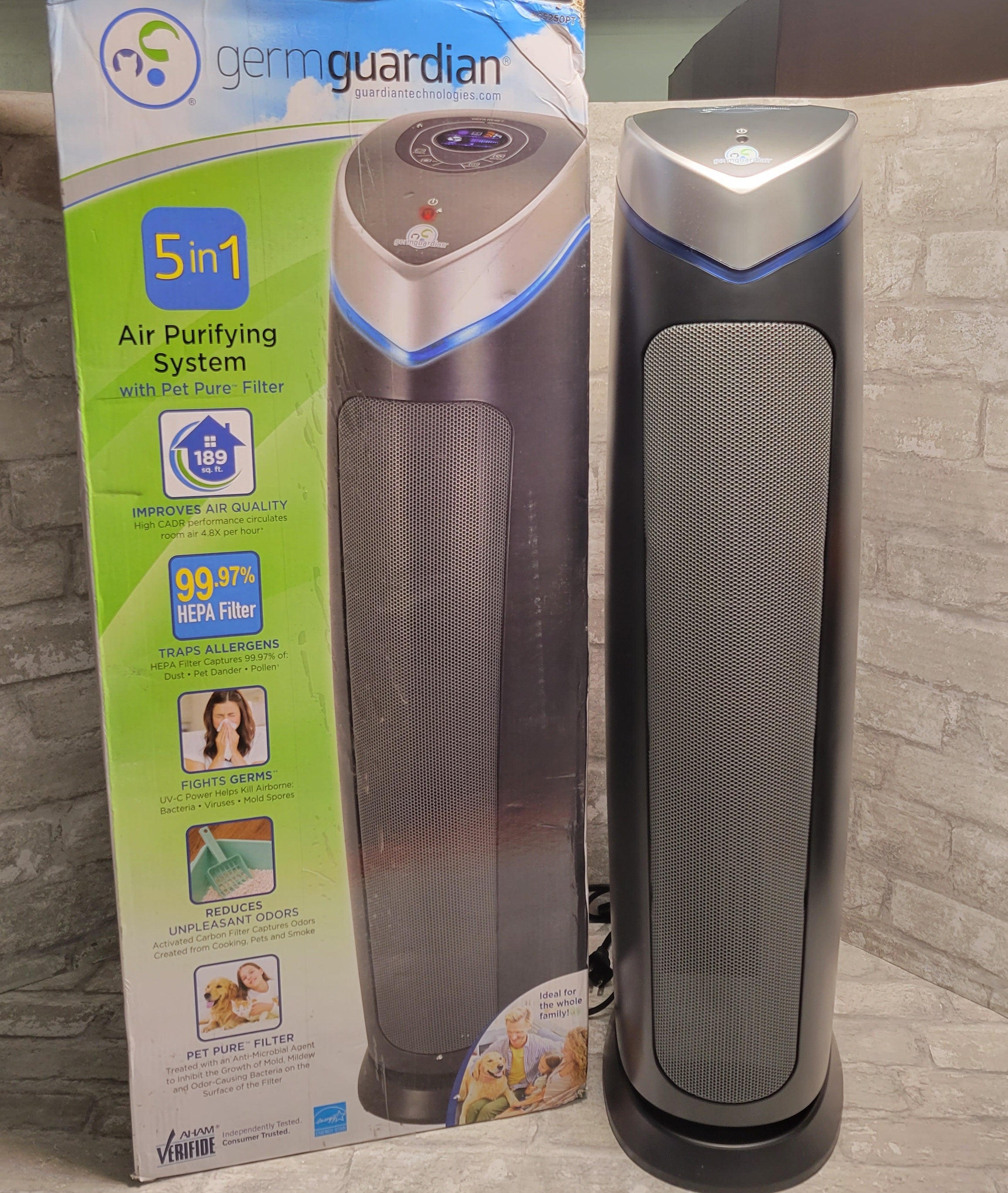 Germ Guardian Air Purifier for Homes with Pets, H13 Pet HEPA Filter | AC5250PT (8076704776430)